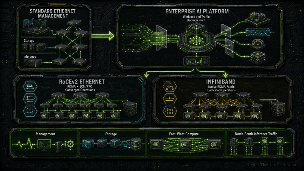 Ethernet, RoCE, or InfiniBand? Designing the Network Fabric for Enterprise AI Ethernet, RoCE, or InfiniBand? Designing the Network Fabric for Enterprise AI