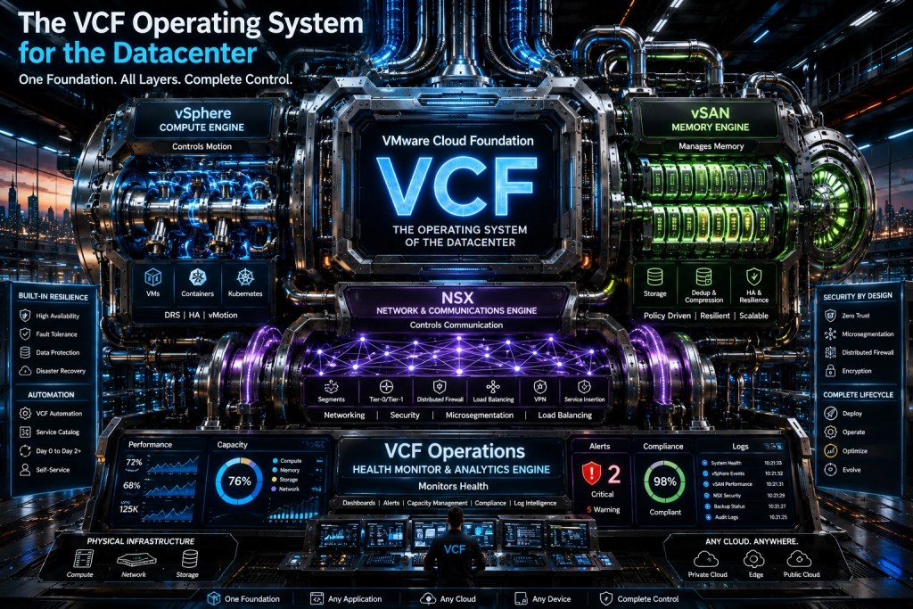VMware Cloud Foundation as the Operating System for the Datacenter: A Practical VCF 9.1 Mental Model VMware Cloud Foundation as the Operating System for the Datacenter: A Practical VCF 9.1 Mental Model