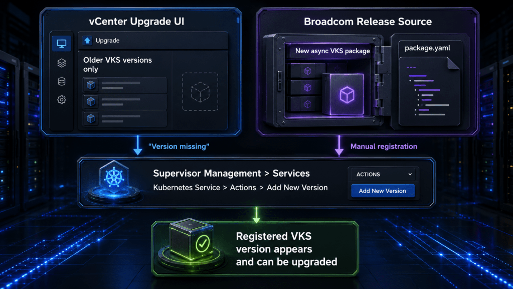 Newer VKS Versions Missing from vCenter: Finding and Registering Asynchronous Releases