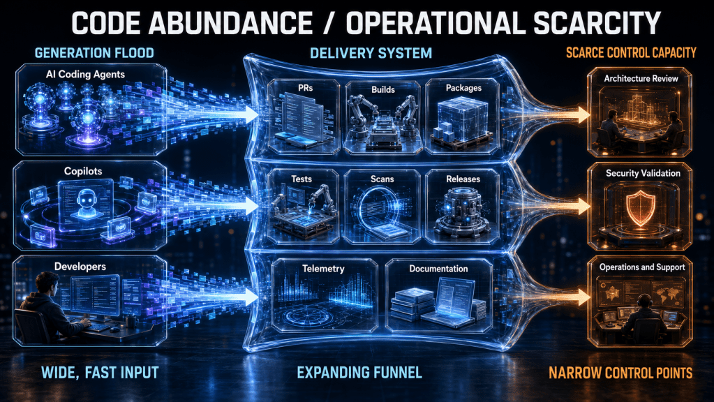 Code Abundance, Operational Scarcity: Why AI-Generated Software Is Creating a New CIO Bottleneck Code Abundance, Operational Scarcity: Why AI-Generated Software Is Creating a New CIO Bottleneck