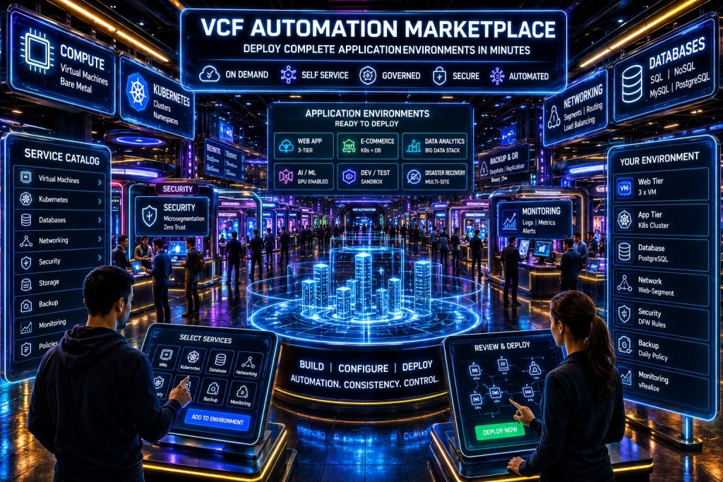 VCF Automation Marketplace: Building a Governed Self-Service Application Environment Factory VCF Automation Marketplace: Building a Governed Self-Service Application Environment Factory