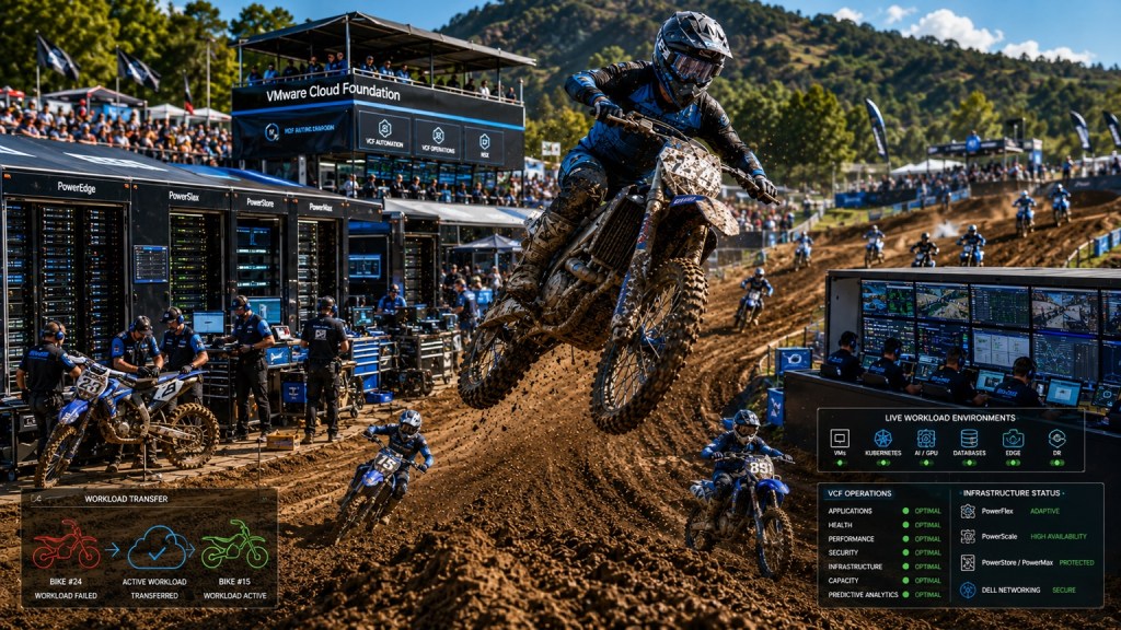VMware Cloud Foundation at Race Pace: The Operating Model Behind Workload Mobility, Automation, and Resilience VMware Cloud Foundation at Race Pace: The Operating Model Behind Workload Mobility, Automation, and Resilience
