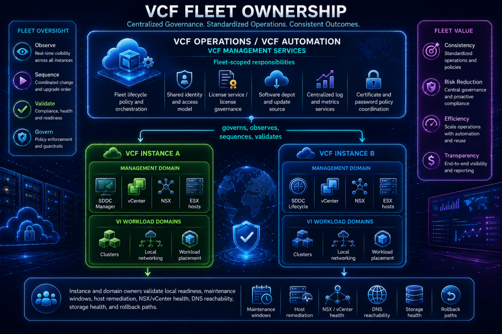 VCF 5.2.x to 9.1: The Fleet vs Instance Ownership Model VCF 5.2.x to 9.1: The Fleet vs Instance Ownership Model
